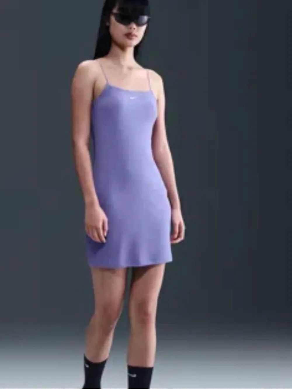 Nike Purple Spaghetti-Strap Slip Dress